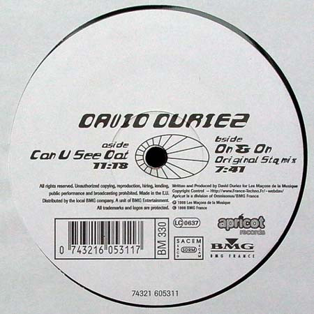 David Duriez - Can U See Dat / On & On - Used Vinyl Record 12" image 1