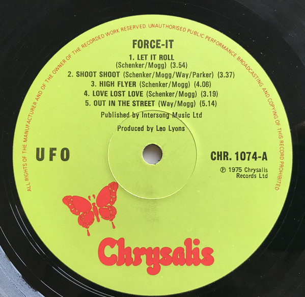 UFO - Force It - Used Vinyl Record image 1