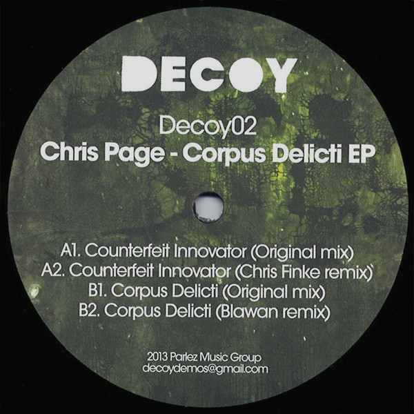 Chris Page - Corpus Delicti EP - Vinyl Record 12" image 1