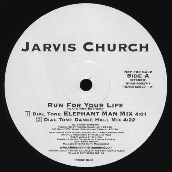 Jarvis Church - Run For Your Life (Remix) - Used Vinyl Record image 1