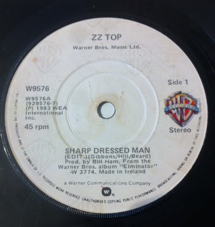 ZZ Top - Sharp Dressed Man - Used Vinyl Record 7" image 1