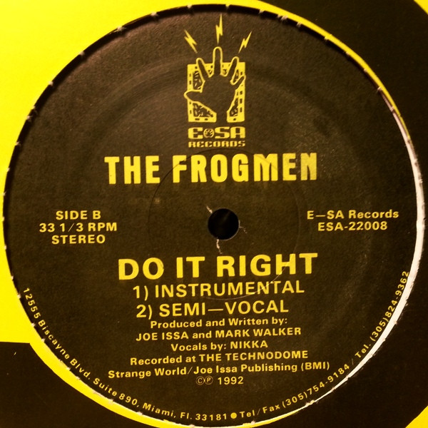 Frogmen - Do It Right - Used Vinyl Record 12" image 1