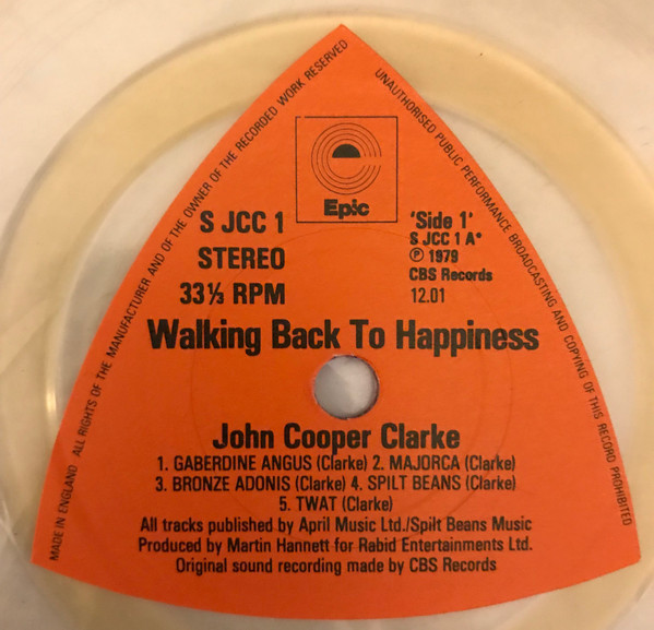 John Cooper Clarke - Walking Back To Happiness - Used Vinyl Record image 1