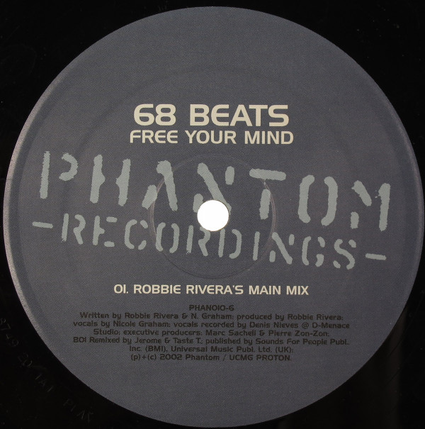 68 Beats - Free Your Mind - Used Vinyl Record 12" image 1
