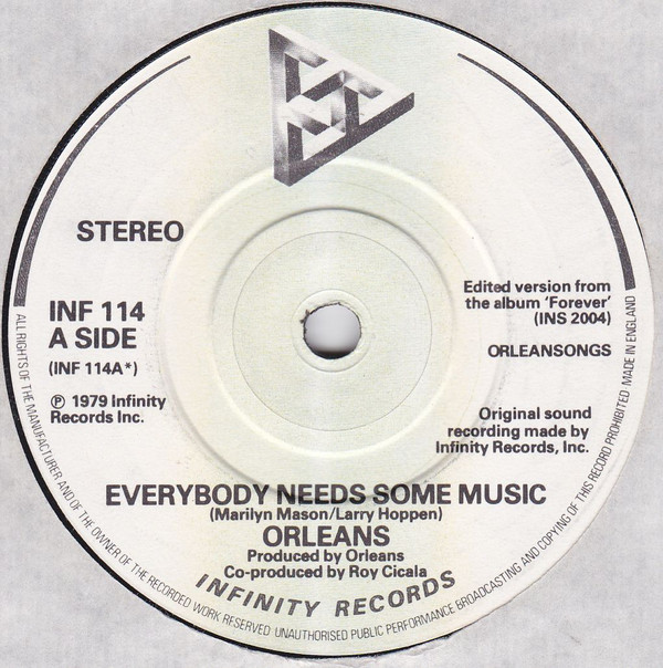 Orleans - Everybody Needs Some Music - Used Vinyl Record 7" image 1