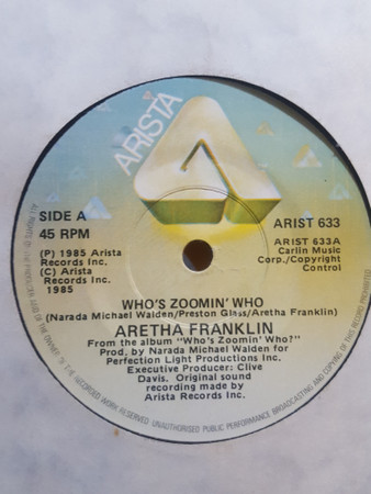 Aretha Franklin - Who's Zoomin' Who - Used Vinyl Record 7" image 1