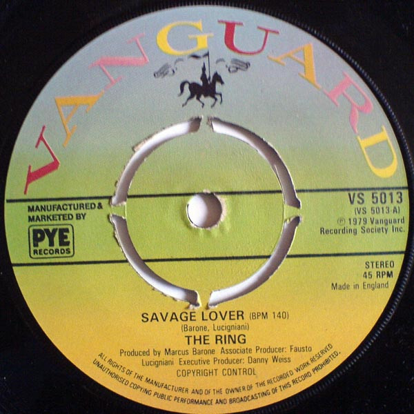 Ring - Savage Lover - Used Vinyl Record 7" image 1