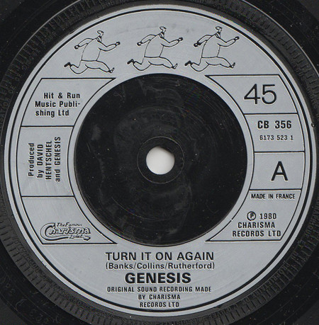 Genesis - Turn It On Again - Used Vinyl Record 7" image 1