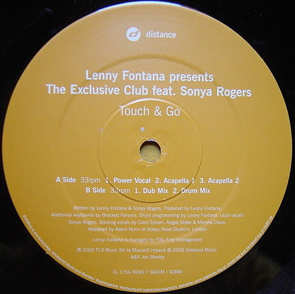 Lenny Fontana - Touch & Go - Used Vinyl Record 12" image 1