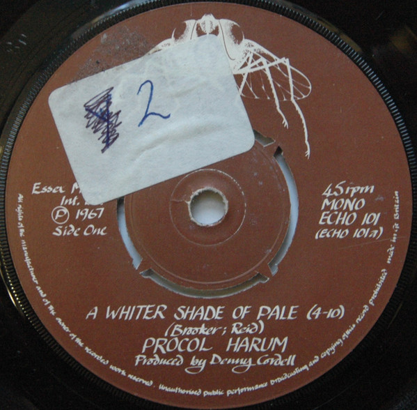Procol Harum - A Whiter Shade Of Pale - Used Vinyl Record 7" image 1