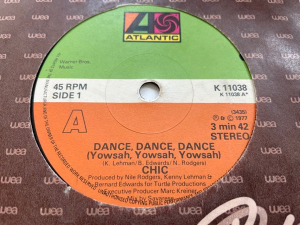 Chic - Dance, Dance, Dance (Yowsah, Yowsah, Yowsah) - Used Vinyl Record image 1