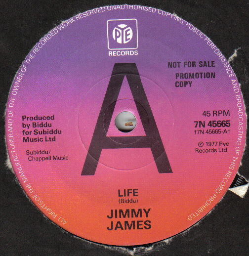 Jimmy James - Life - Used Vinyl Record 7" image 1