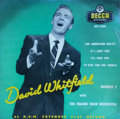 David Whitfield - No. 2 - Used Vinyl Record 7" image 1