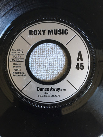 Roxy Music - Dance Away - Used Vinyl Record 7" image 1