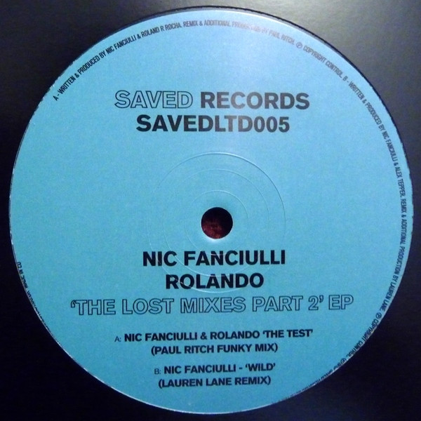 Nic Fanciulli - Lost Mixes Part 2 EP - Vinyl Record 12" image 1