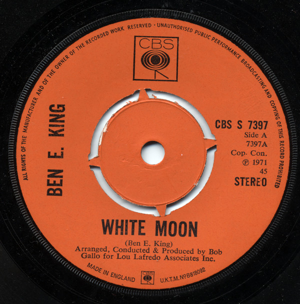 Ben E. King - White Moon - Used Vinyl Record 7" image 1