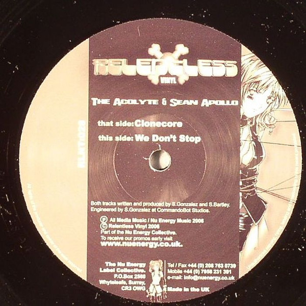 Sean Apollo - Clonecore / We Don't Stop - Vinyl Record 12" image 1