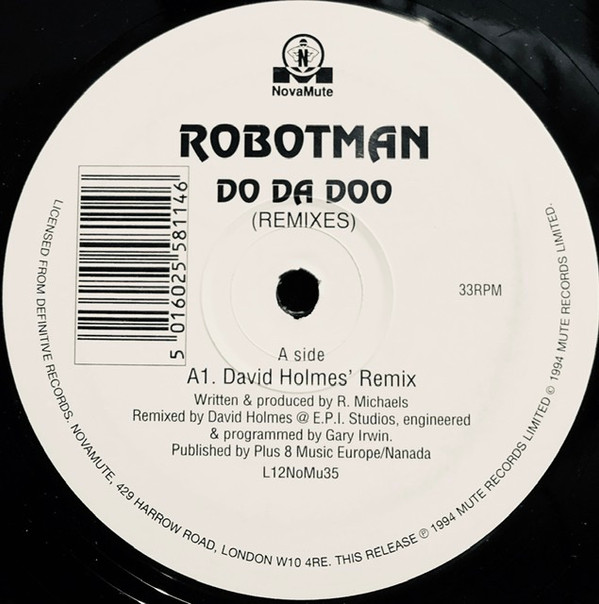 Robotman - Do Da Doo (Remixes) - Used Vinyl Record 12" image 1