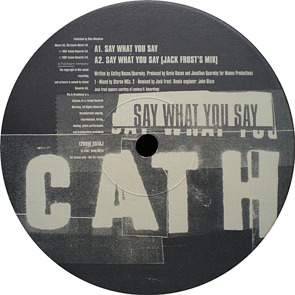 Cath Coffey - Say What You Say - Used Vinyl Record 12" image 1