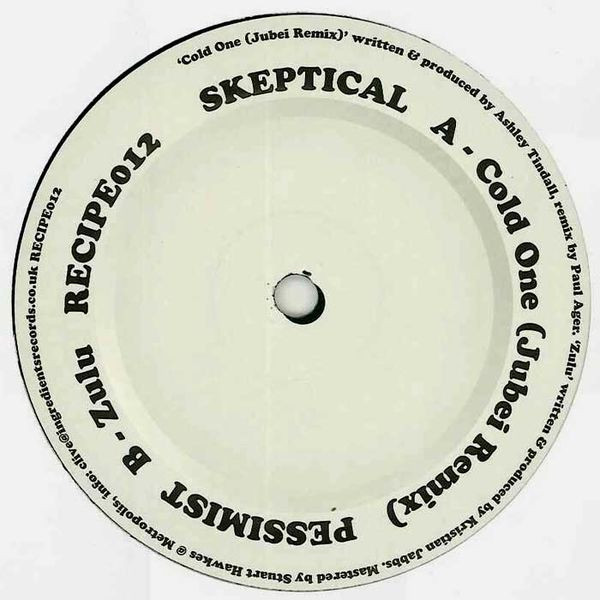 Skeptical - Cold One (Jubei Remix) / Zulu - Vinyl Record 12" image 1