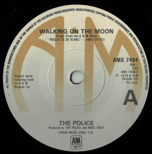 Police - Walking On The Moon - Used Vinyl Record 7" image 1