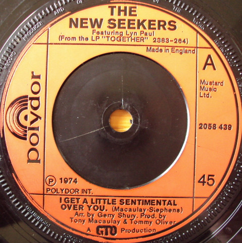New Seekers - I Get A Little Sentimental Over You - Used Vinyl Record image 1