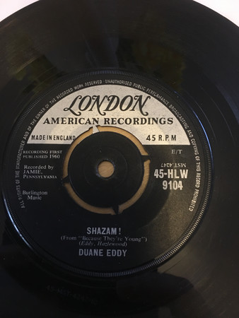 Duane Eddy - Shazam! - Used Vinyl Record 7" image 1