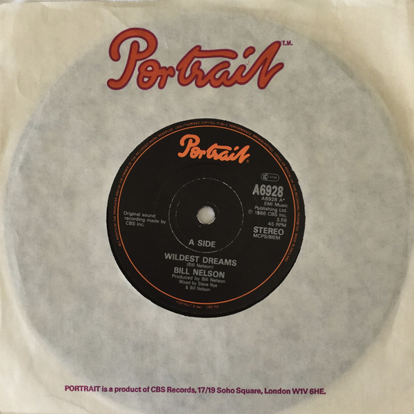 Bill Nelson - Wildest Dreams - Used Vinyl Record 7" image 1