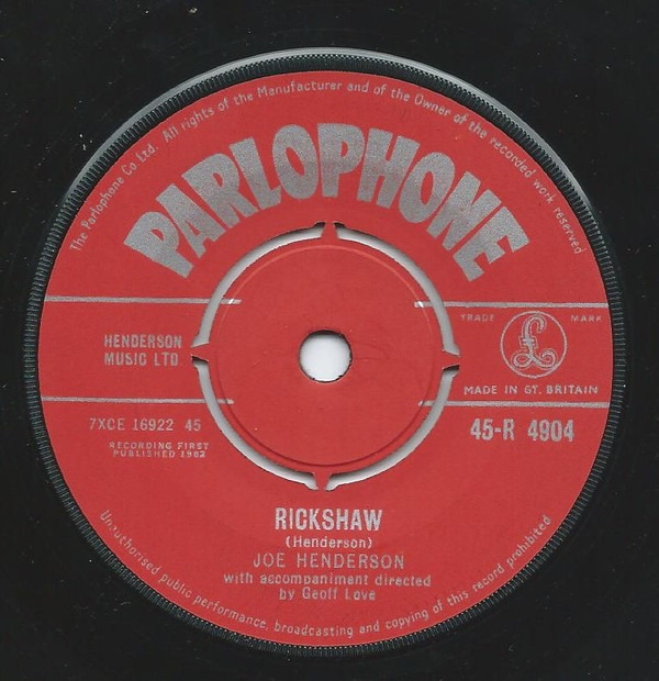 Joe "Mr Piano" Hende - Rickshaw / Beach Ball - Used Vinyl Record 7" image 1