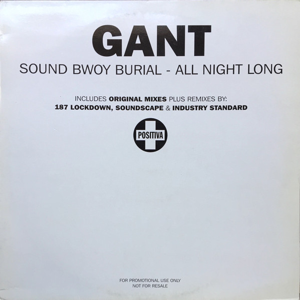 Gant - Sound Bwoy Burial / All Night Long - Used Vinyl Record image 1
