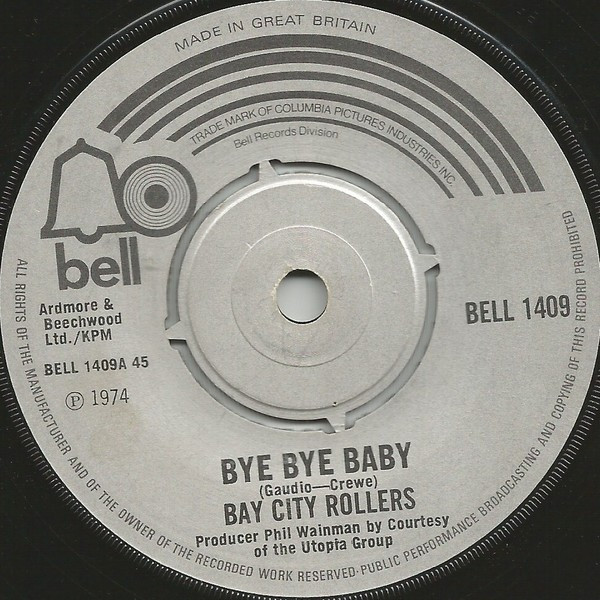 Bay City Rollers - Bye Bye Baby - Used Vinyl Record 7" image 1