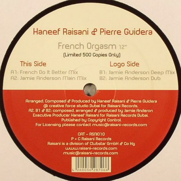Haneef Raisani - French Orgasm - Used Vinyl Record 12" image 1