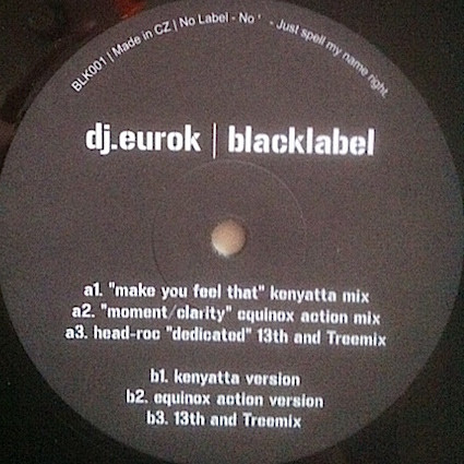 DJ Eurok - Blacklabel - Used Vinyl Record 12" image 1