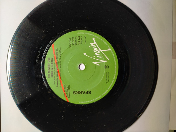 Sparks - Number One Song In Heaven - Used Vinyl Record 7" image 1