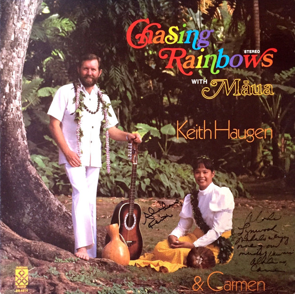 Keith & Carmen Hauge - Chasing Rainbows With Māua - Used Vinyl Record image 1