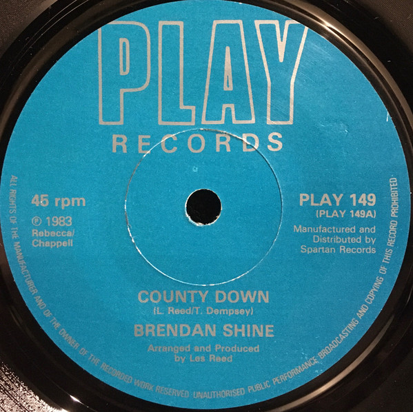 Brendan Shine - County Down - Used Vinyl Record 7" image 1