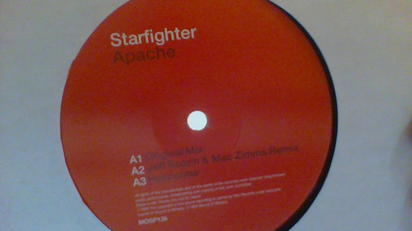 Starfighter - Apache - Used Vinyl Record 12" image 1