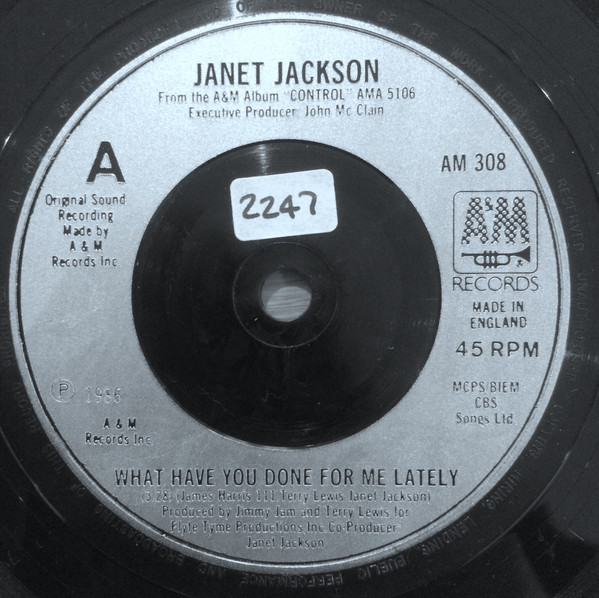 Janet Jackson - What Have You Done For Me Lately - Used Vinyl Record 7" image 1