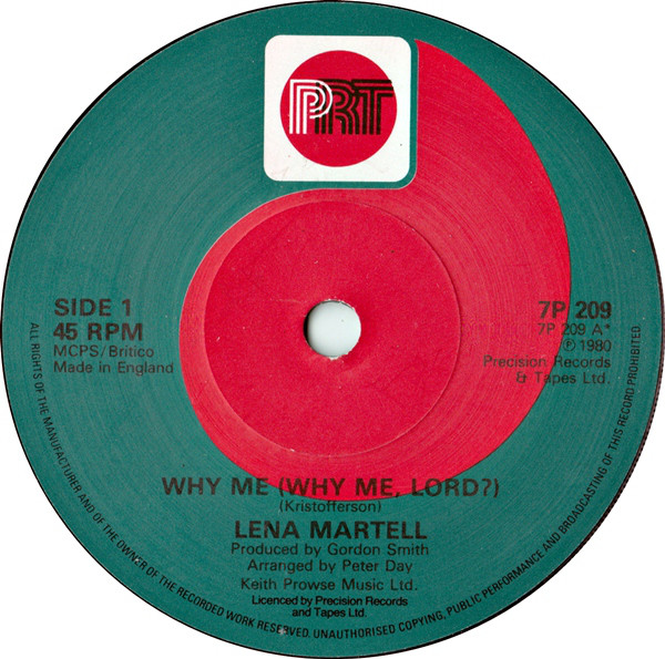 Lena Martell - Why Me (Why Me, Lord?) - Used Vinyl Record 7" image 1