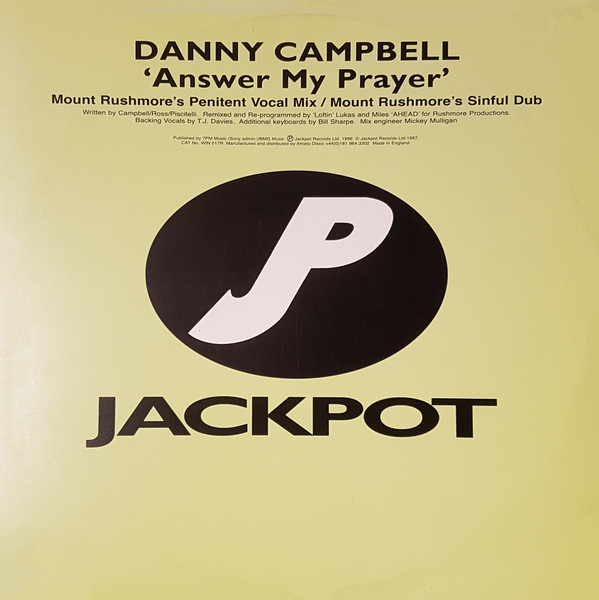 Danny Campbell - Answer My Prayer - Used Vinyl Record 12" image 1