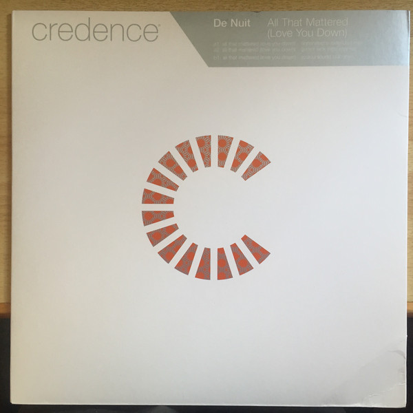 De Nuit - All That Mattered (Love You Down) - Used Vinyl Record 12" image 1