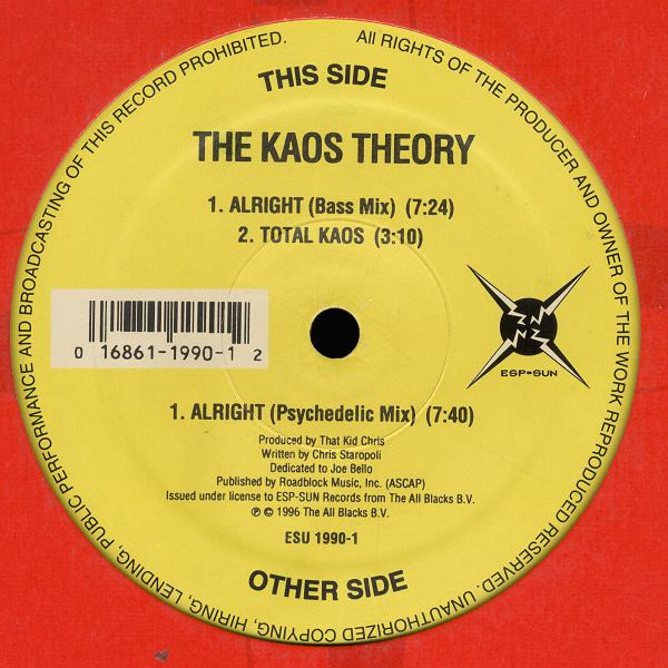 Kaos Theory - Alright - Used Vinyl Record 12" image 1