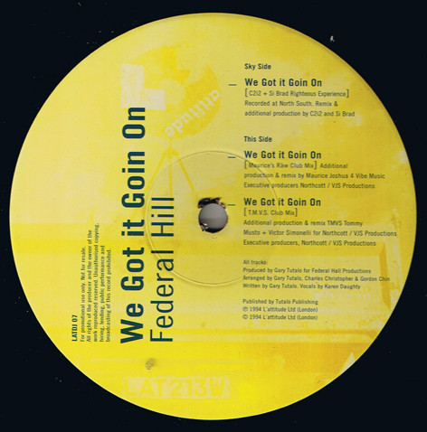 Federal Hill - We Got It Goin On - Used Vinyl Record 12" image 1