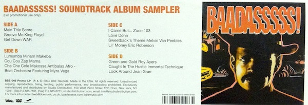 Various - Baadasssss! Soundtrack Album Sampler - Vinyl Record image 1