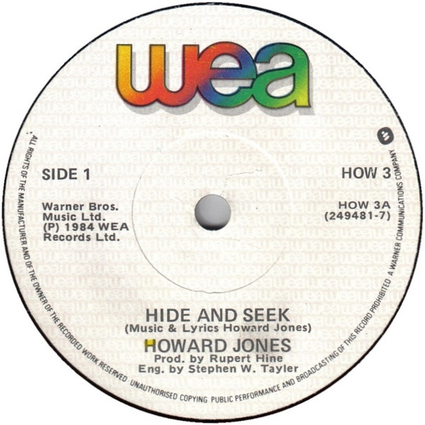 Howard Jones - Hide & Seek - Used Vinyl Record 7" image 1