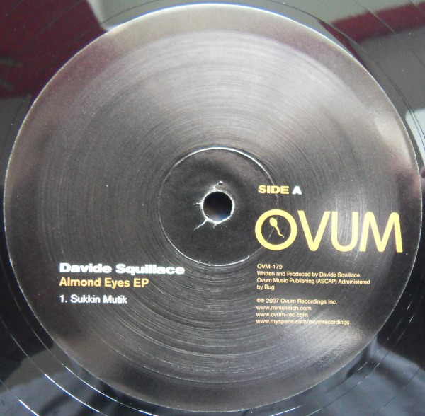 Davide Squillace - Almond Eyes EP - Used Vinyl Record 12" image 1
