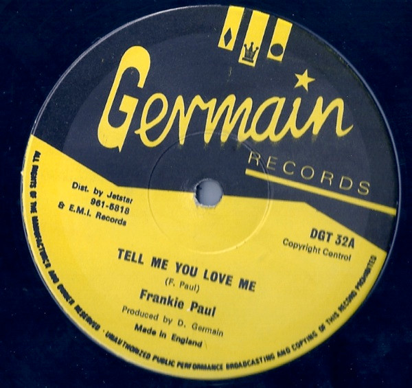 Frankie Paul - Tell Me You Love Me - Used Vinyl Record 12" image 1