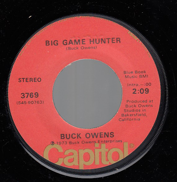 Buck Owens - Big Game Hunter - Used Vinyl Record 7" image 1
