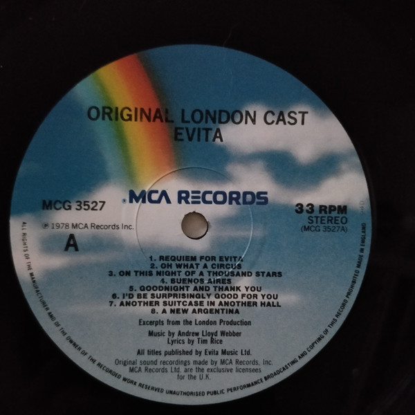 Andrew Lloyd Webber - Evita - Used Vinyl Record image 1