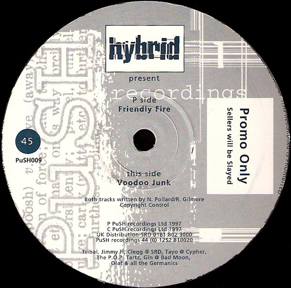 hybrid A.D. - Friendly Fire / Voodoo Junk - Used Vinyl Record image 1